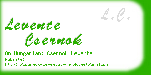 levente csernok business card